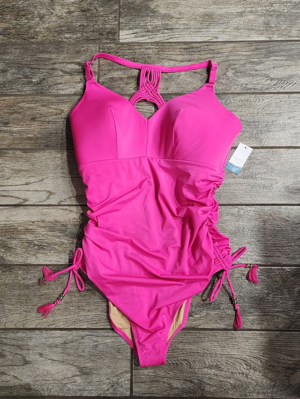 Elegant Lovely Pink Cacique Lane Bryant One Piece Swimsuit Size Plus Size 22